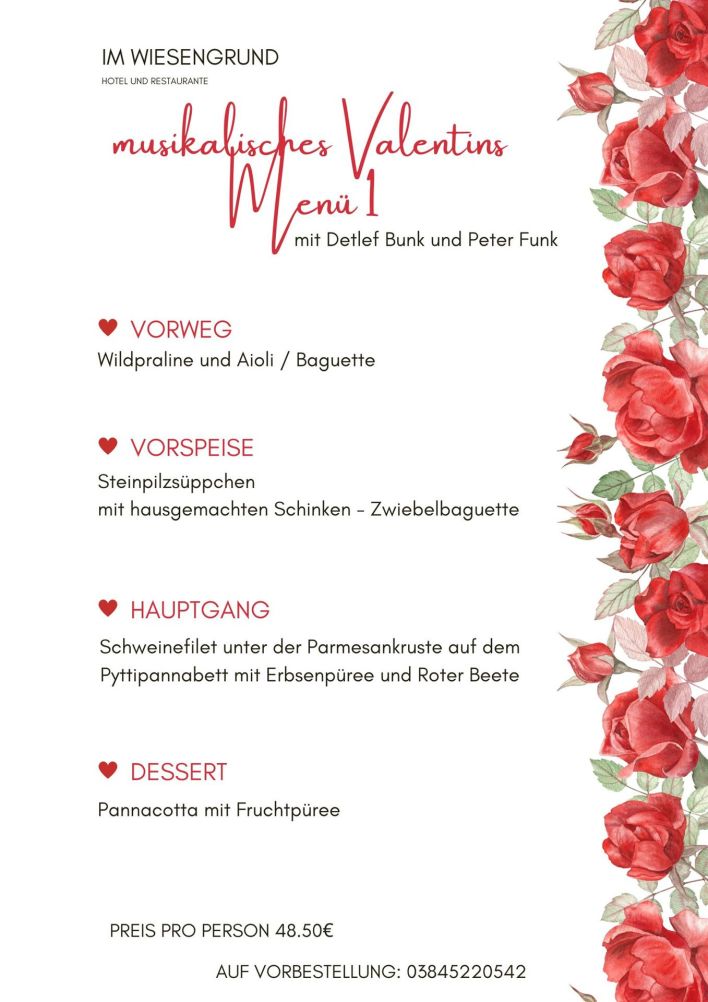 musikalisches Valentins-Menü 1