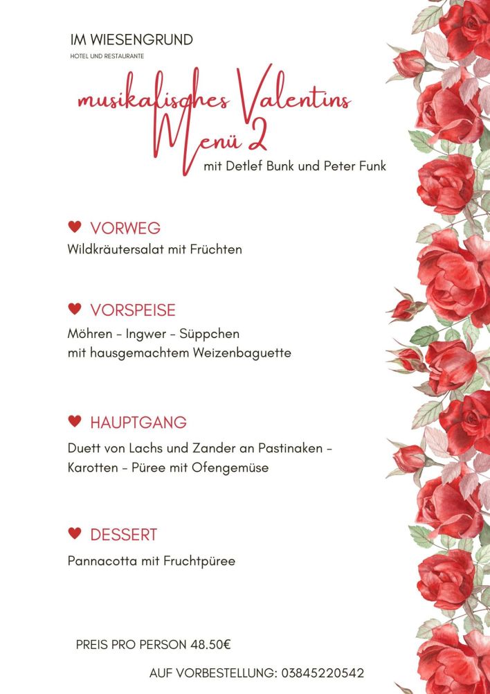 musikalisches Valentins-Menü 2